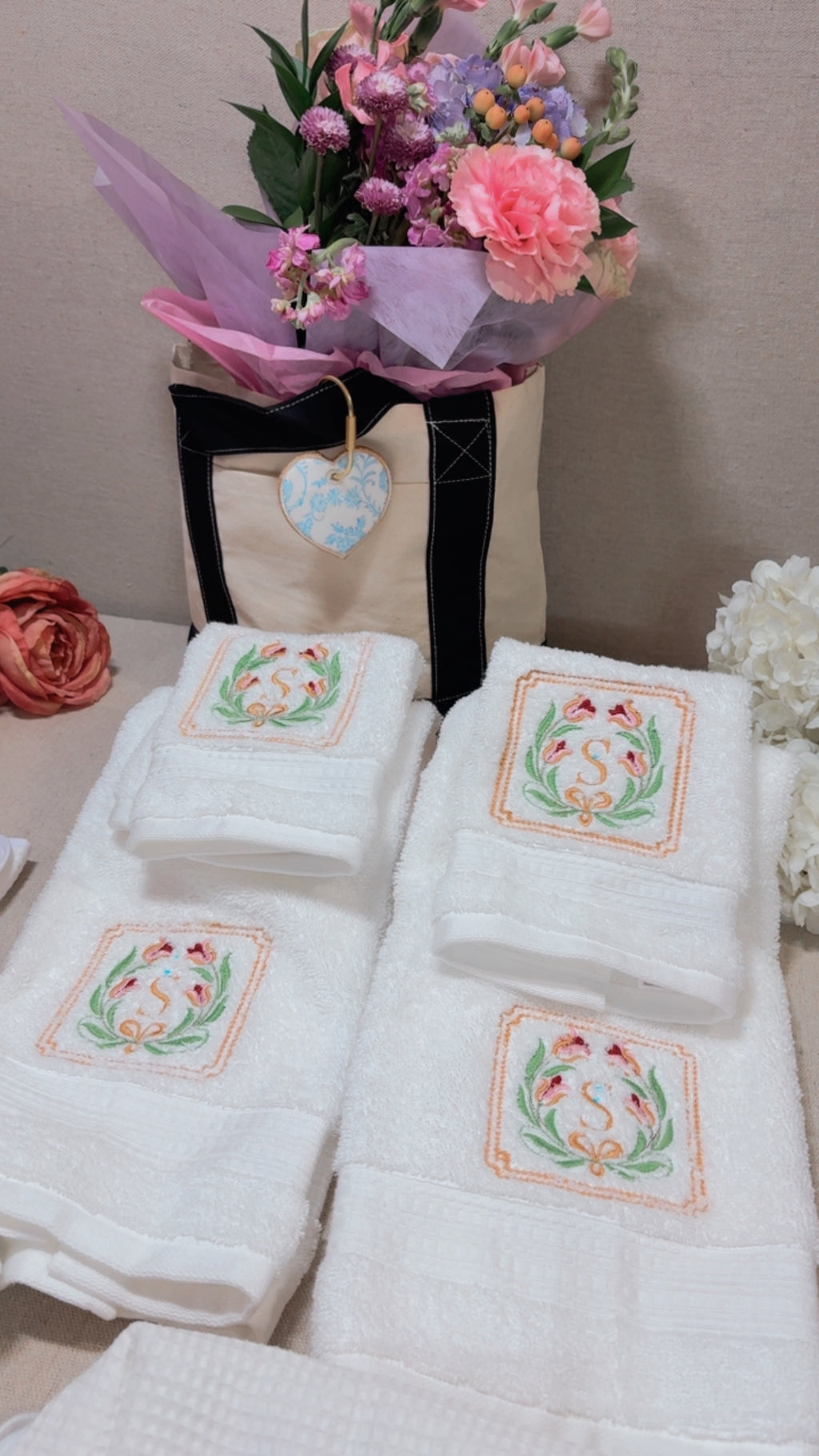 Towel embroidery