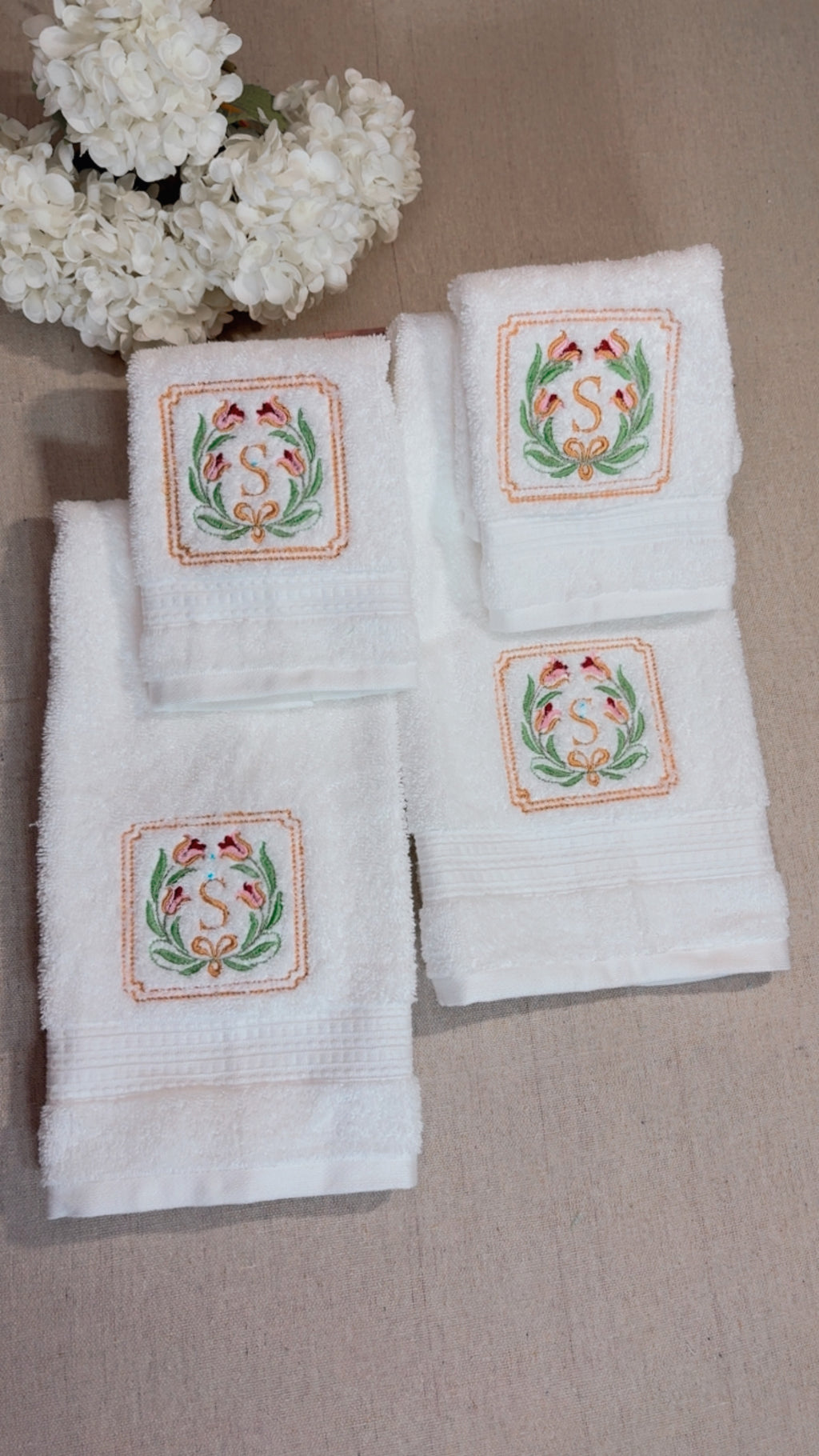 Towel embroidery