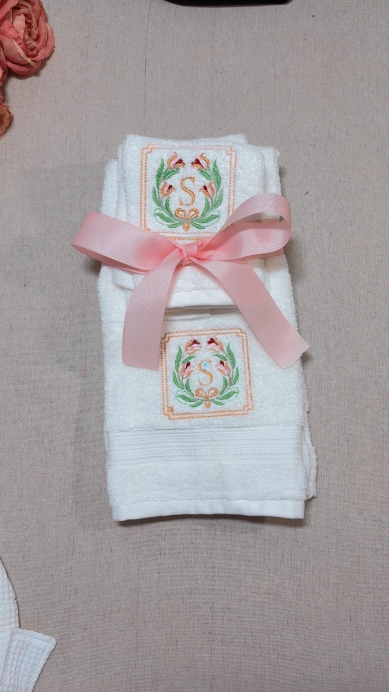 Towel embroidery