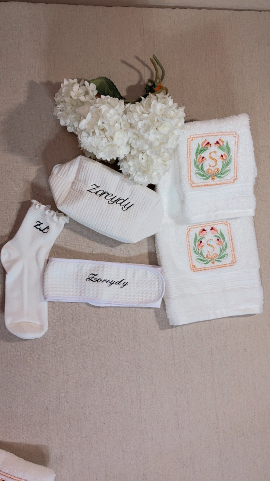 Towel embroidery