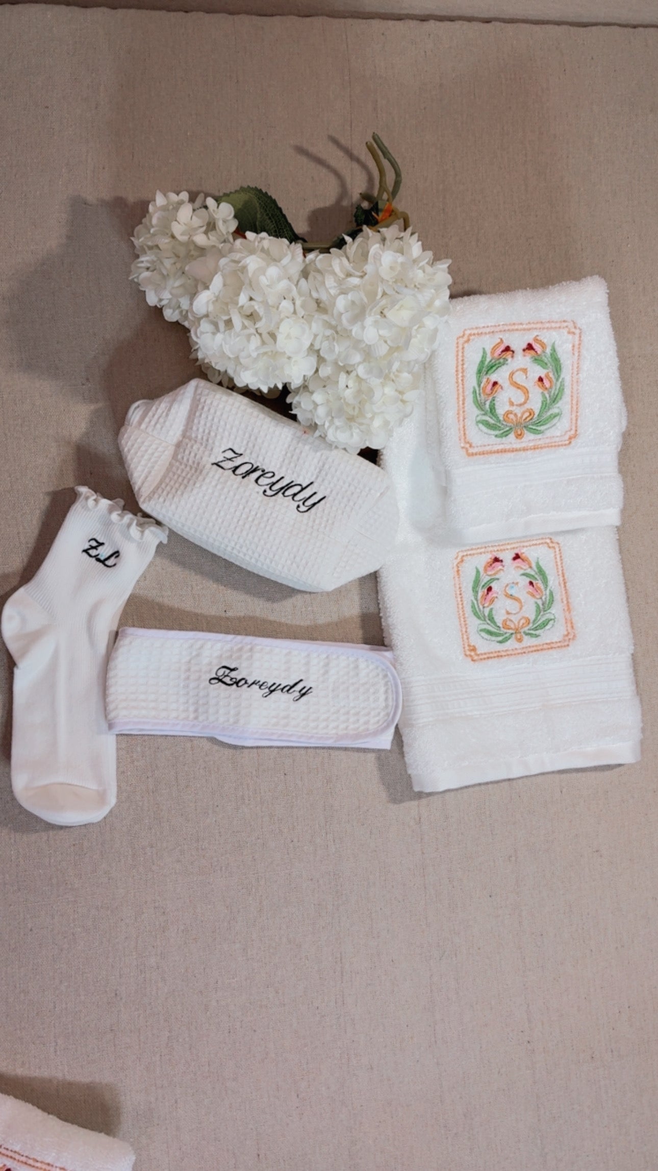 Towel embroidery